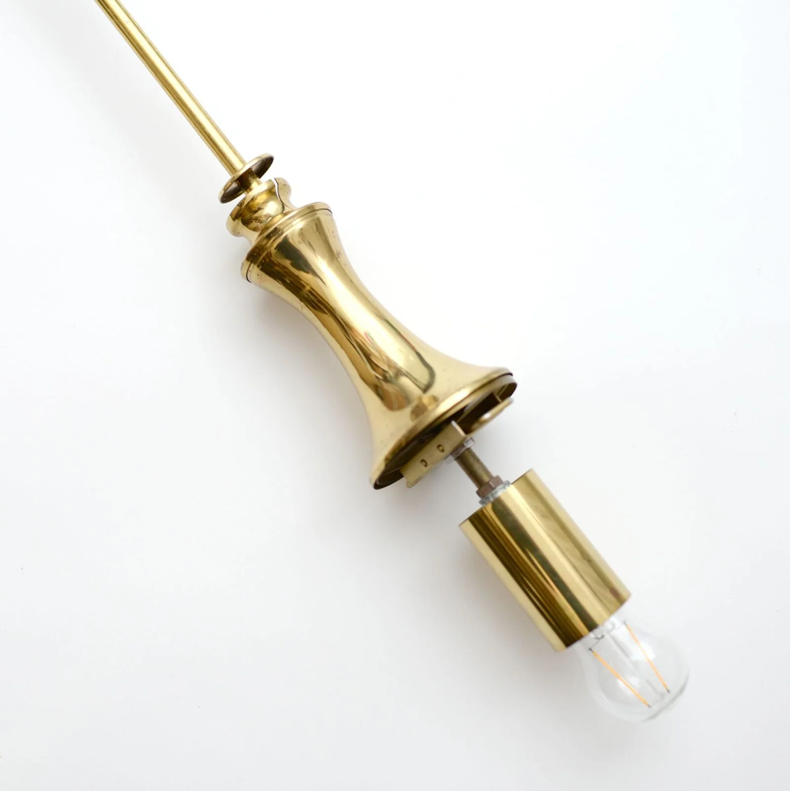 Glass vintage lamp, Doria, Germany, 1970s