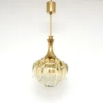 Glass vintage lamp, Doria, Germany, 1970s