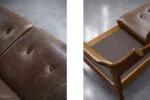 Skórzana sofa trzyosobowa, proj. Georg Thams dla A/S Vejen Polstermøbelfabrik, Dania, lata 60