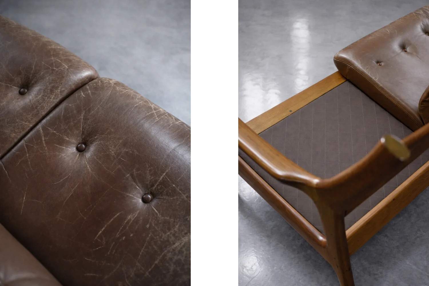 Skórzana sofa trzyosobowa, proj. Georg Thams dla A/S Vejen Polstermøbelfabrik, Dania, lata 60