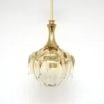 Glass vintage lamp, Doria, Germany, 1970s