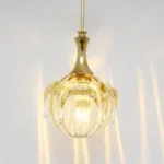 Glass vintage lamp, Doria, Germany, 1970s