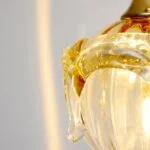 Glass vintage lamp, Doria, Germany, 1970s