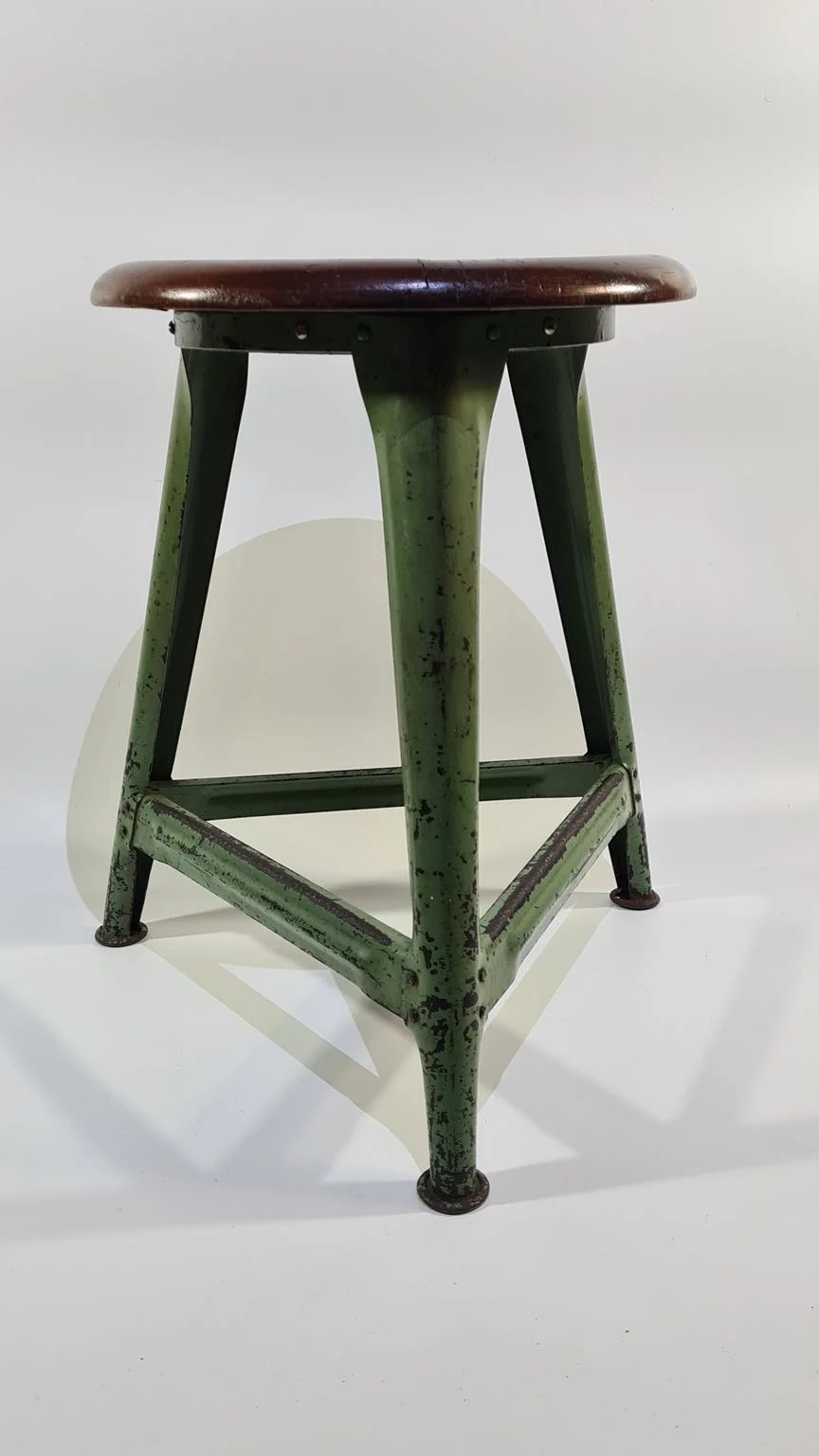 Industrial metal stool, Germany, 1950s