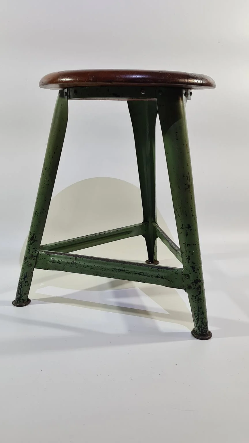 Industrial metal stool, Germany, 1950s