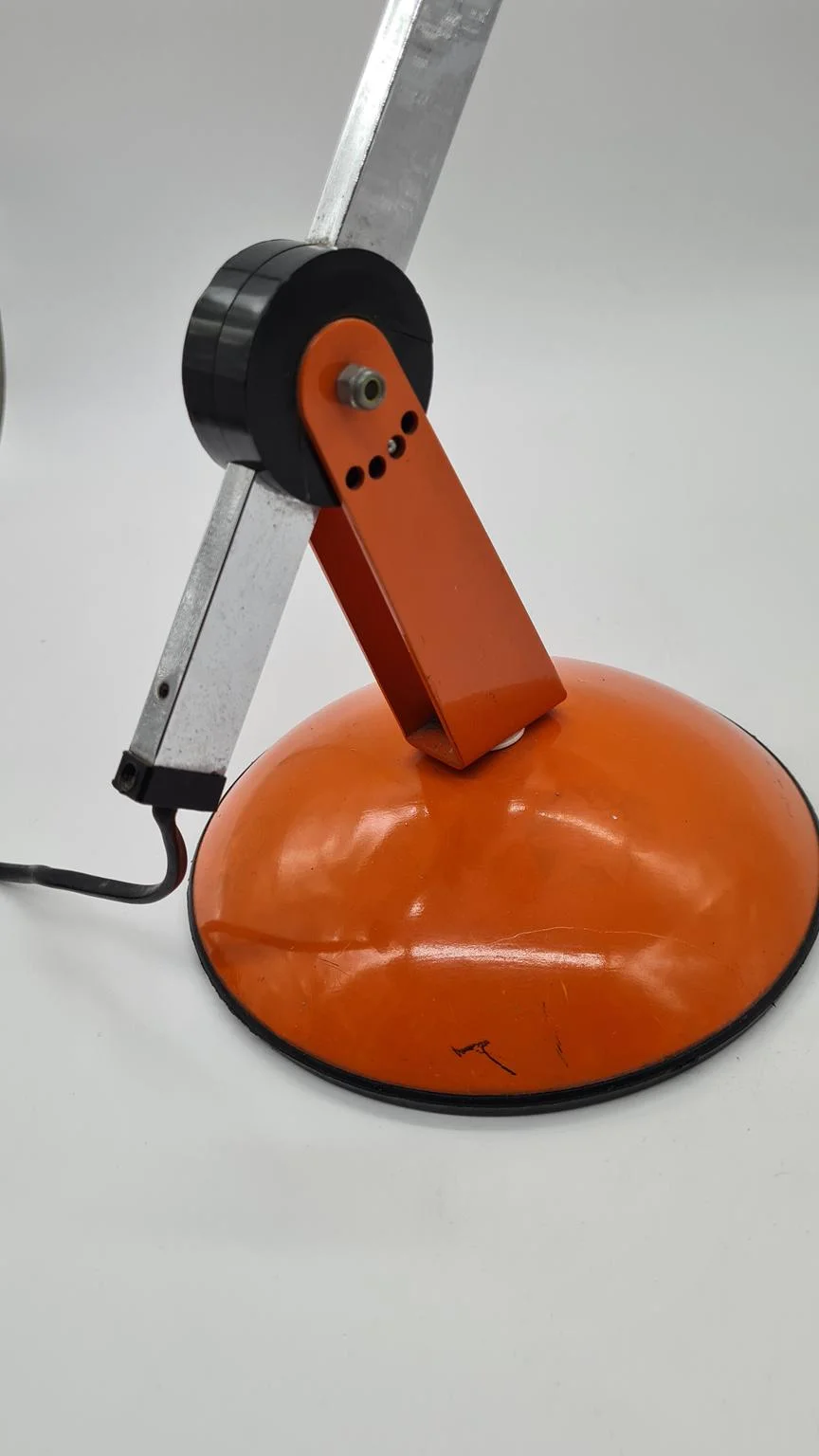 Orange desk lamp, 1970s