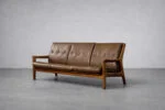 Skórzana sofa trzyosobowa, proj. Georg Thams dla A/S Vejen Polstermøbelfabrik, Dania, lata 60