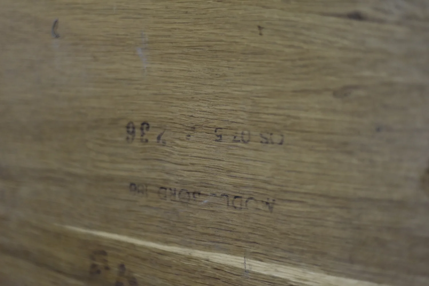 Minimalist oak desk with chrome base, Denmark, 1970s