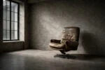 Leather swivel armchair, Musterring, Germany, 1960s