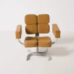 Brutalist swivel armchair, Czechoslovakia, 1970s
