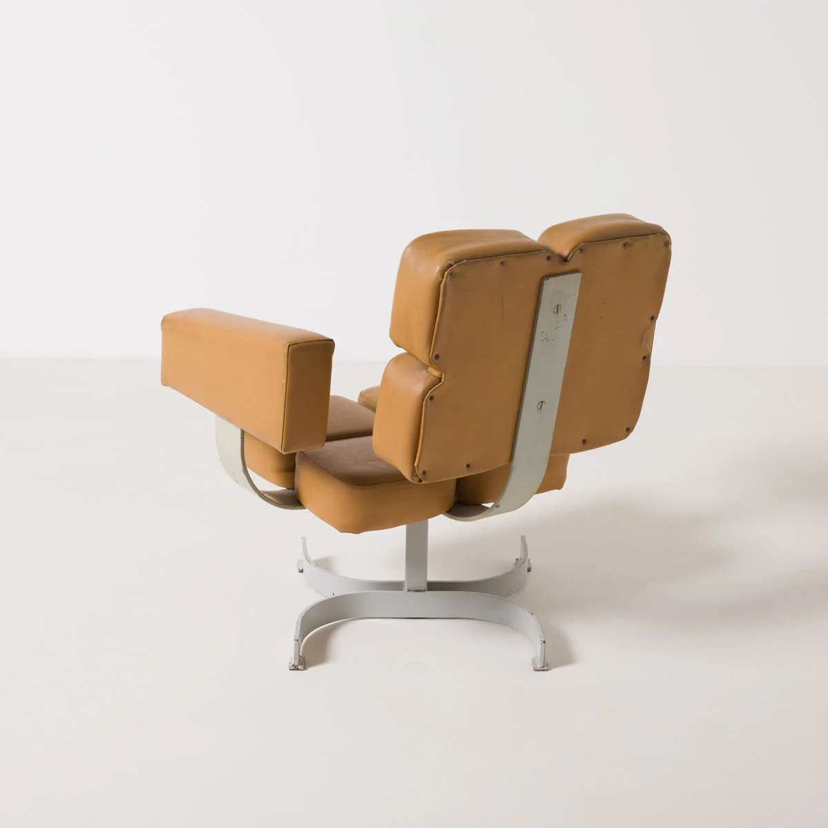 Brutalist swivel armchair, Czechoslovakia, 1970s