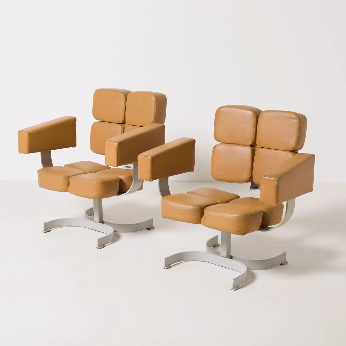 Brutalist swivel armchair, Czechoslovakia, 1970s