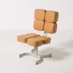 Brutalist armchair, Czechoslovakia, 1970s