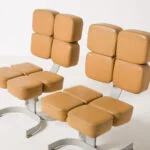 Brutalist armchair, Czechoslovakia, 1970s