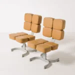 Brutalist armchair, Czechoslovakia, 1970s