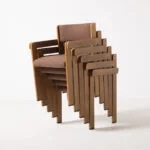 Postmodern Dining Chair/Armchair, designed by Wiesner Hager, Austria, 1980s