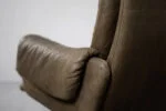 Leather swivel armchair, Musterring, Germany, 1960s