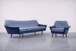 Velvet lounge suite, Holm Fabriker AB, Sweden, 1960s