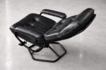 Modernist swivel armchair with footstool, Unico, Denmark, 1970s