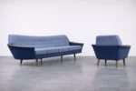Velvet lounge suite, Holm Fabriker AB, Sweden, 1960s