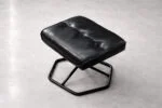 Modernist swivel armchair with footstool, Unico, Denmark, 1970s