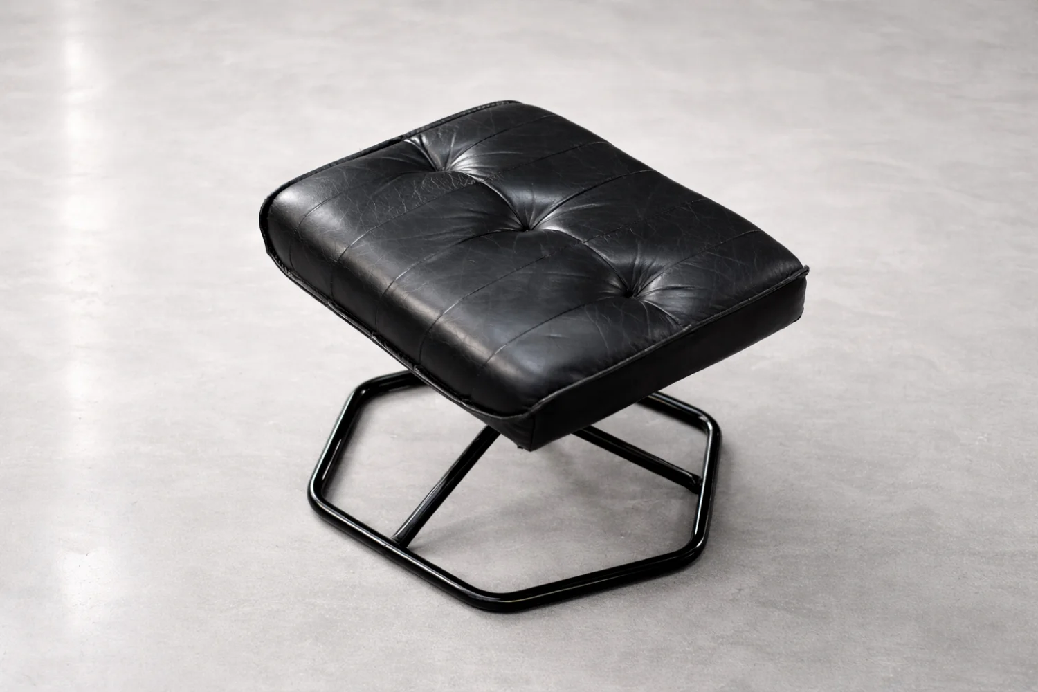 Modernist swivel armchair with footstool, Unico, Denmark, 1970s