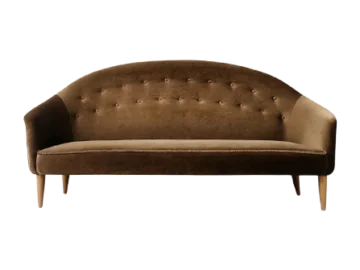 Brown Paradiset sofa, designed by Kerstin Hörlin-Holmquist for Nordiska Kompaniet, Sweden, 1950s