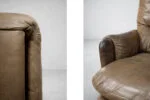 Leather swivel armchair, Musterring, Germany, 1960s