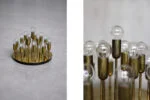 Brass flush-mount ceiling light / wall sconce, Cosack Leuchten, Germany, 1960s