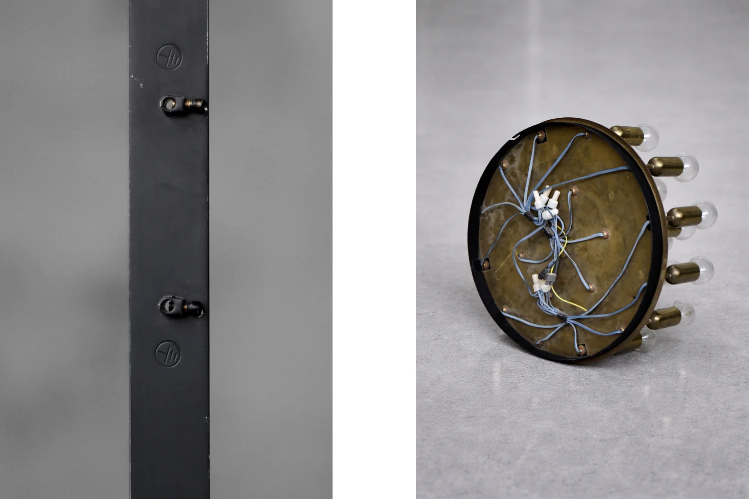 Brass flush-mount ceiling light / wall sconce, Cosack Leuchten, Germany, 1960s