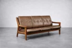 Skórzana sofa trzyosobowa, proj. Georg Thams dla A/S Vejen Polstermøbelfabrik, Dania, lata 60
