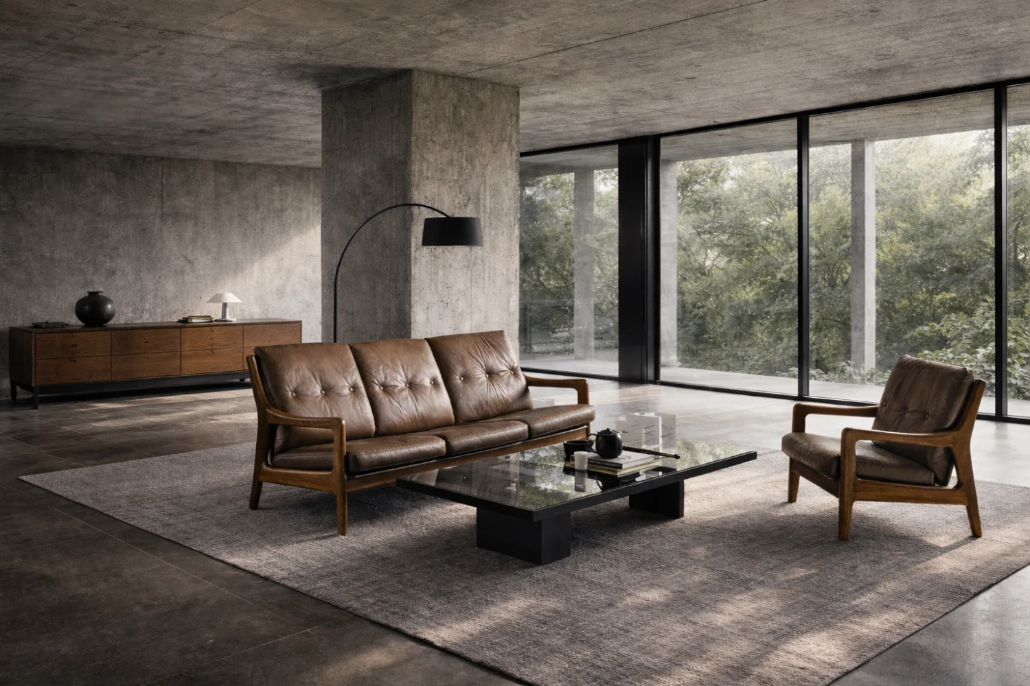 Skórzana sofa trzyosobowa, proj. Georg Thams dla A/S Vejen Polstermøbelfabrik, Dania, lata 60