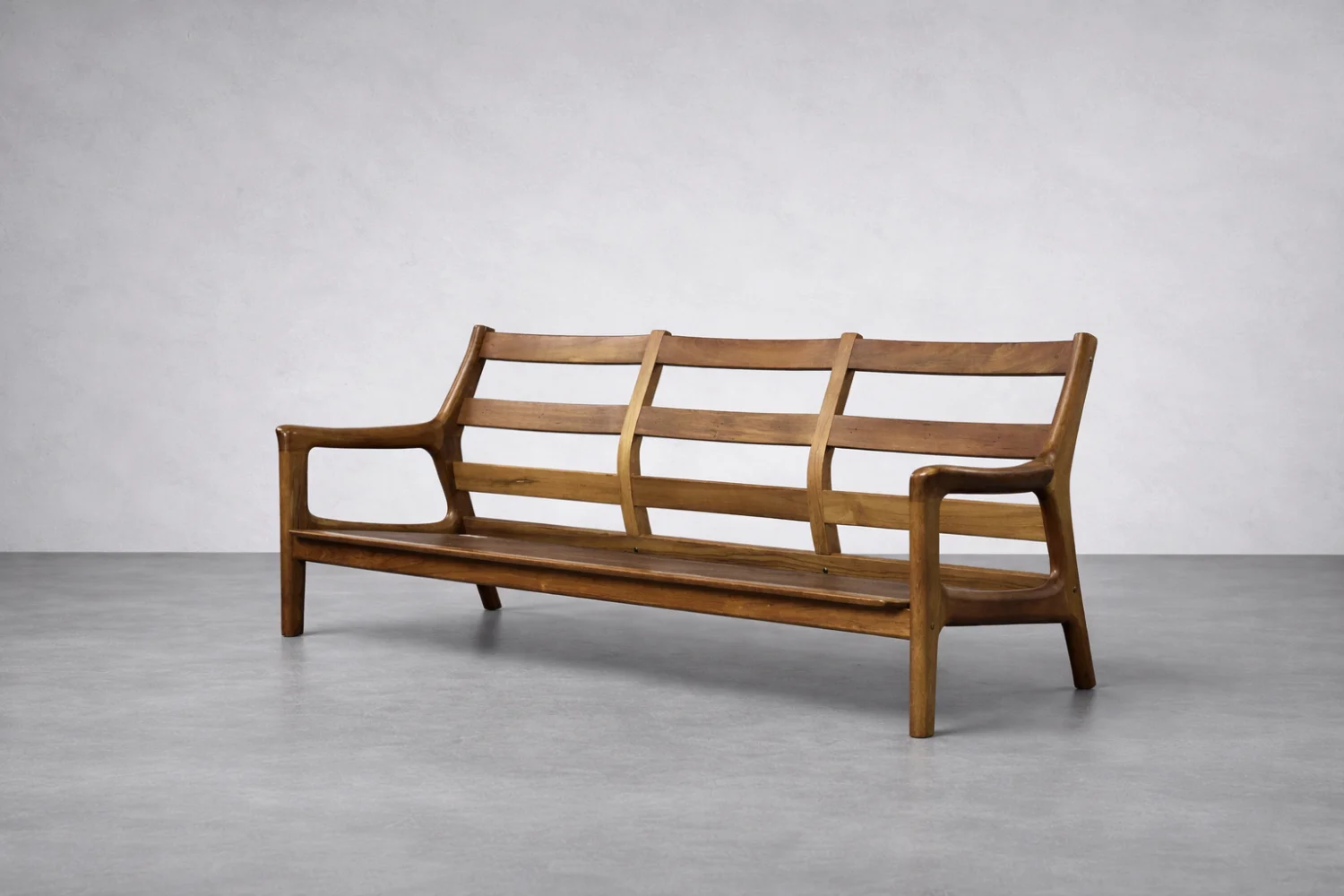 Skórzana sofa trzyosobowa, proj. Georg Thams dla A/S Vejen Polstermøbelfabrik, Dania, lata 60
