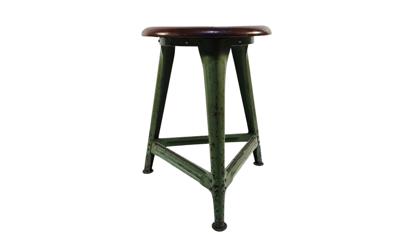 Industrial metal stool, Germany, 1950s