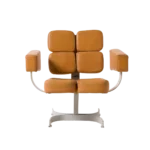 Brutalist swivel armchair, Czechoslovakia, 1970s