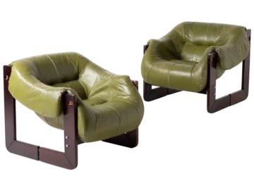 Pair of MP 97 Armchairs, Designed by P. Lafer for Moveis Lafer, Brazil, 1970s