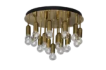 Brass flush-mount ceiling light / wall sconce, Cosack Leuchten, Germany, 1960s