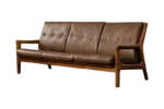 Skórzana sofa trzyosobowa, proj. Georg Thams dla A/S Vejen Polstermøbelfabrik, Dania, lata 60