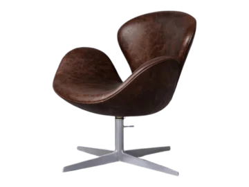 Leather Swan armchair, designed by Arne Jacobsen for Fritz Hansen, Denmark, 1958