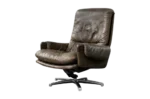 Leather swivel armchair, Musterring, Germany, 1960s