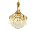 Glass vintage lamp, Doria, Germany, 1970s