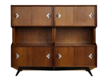 Teak sideboard in Rockabilly style, Denmark, 1950s