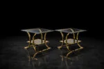 Pair of glass coffee tables, Italy, 1960s