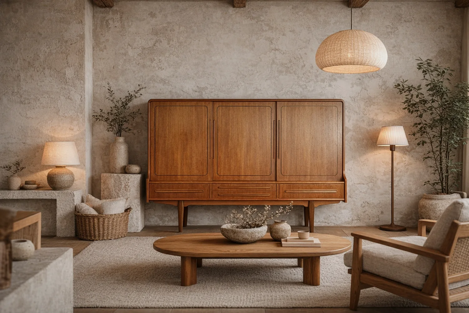 Teak highboard, Denmark, 1950s