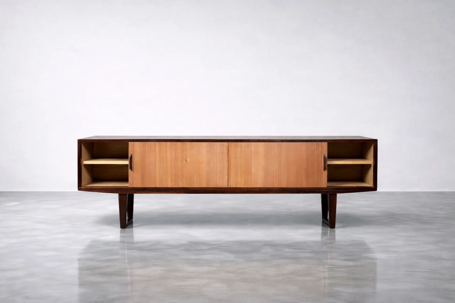 Vintage exotic wood sideboard with drawers, Denmark, 1970s