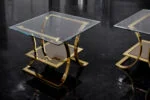 Pair of glass coffee tables, Italy, 1960s