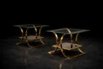 Pair of glass coffee tables, Italy, 1960s