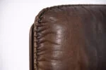 Leather armchair with footstool, Berg Furniture, Denmark, 1970s