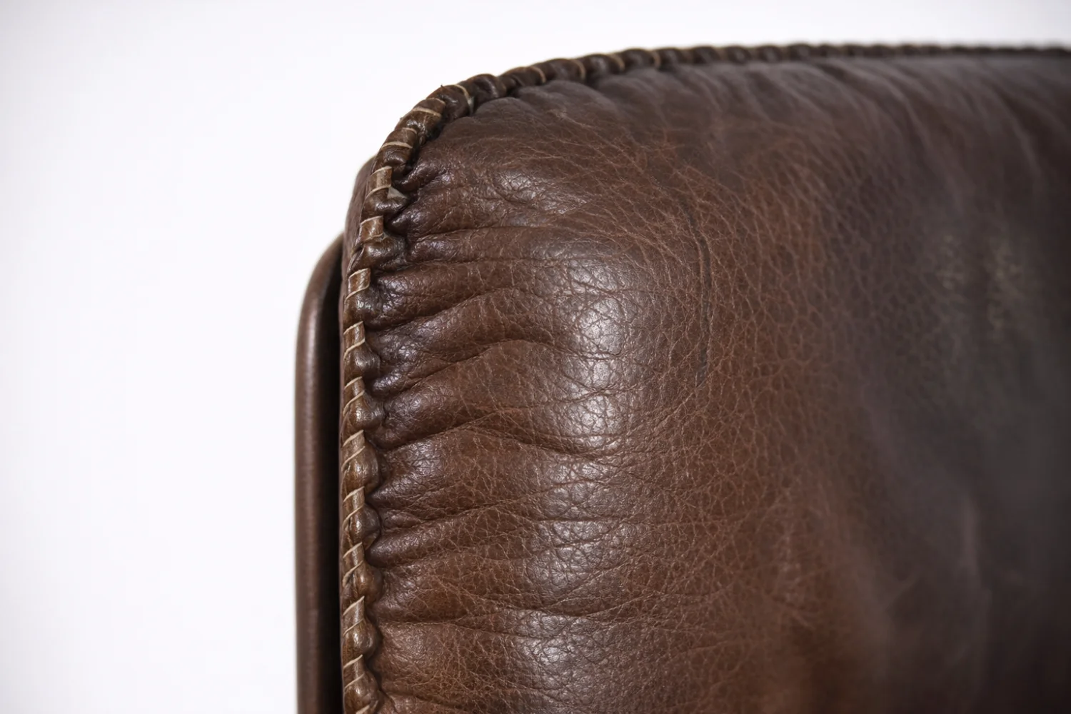 Leather armchair with footstool, Berg Furniture, Denmark, 1970s