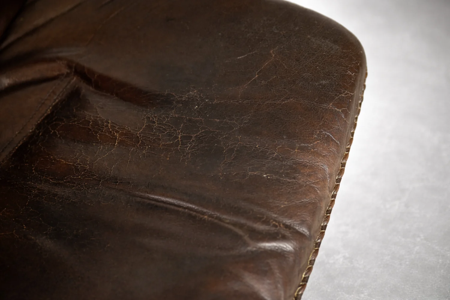 Leather armchair with footstool, Berg Furniture, Denmark, 1970s